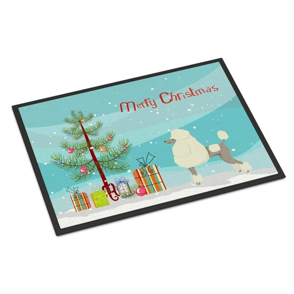 Carolines Treasures 24 x 36 in. Poodle Christmas Tree Indoor or Outdoor Mat CK3556JMAT - main